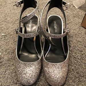 INDIGO RD. Sparkly Silver Heels